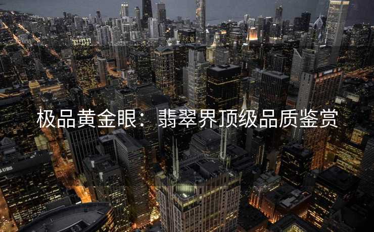 极品黄金眼：翡翠界顶级品质鉴赏