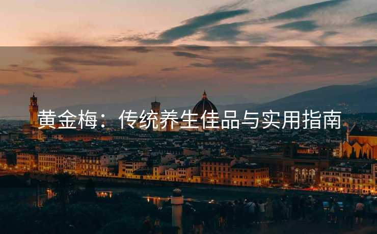 黄金梅：传统养生佳品与实用指南