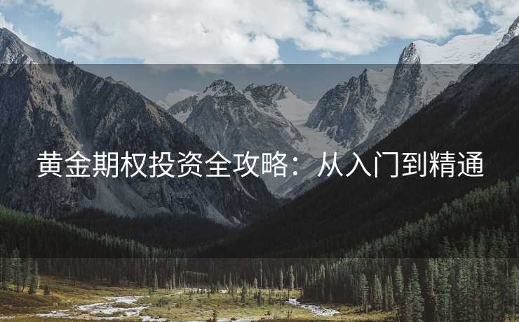 黄金期权投资全攻略：从入门到精通