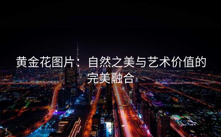黄金花图片：自然之美与艺术价值的完美融合