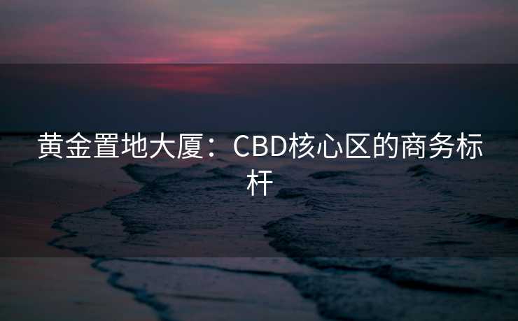 黄金置地大厦：CBD核心区的商务标杆