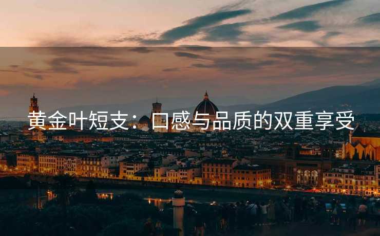 黄金叶短支：口感与品质的双重享受