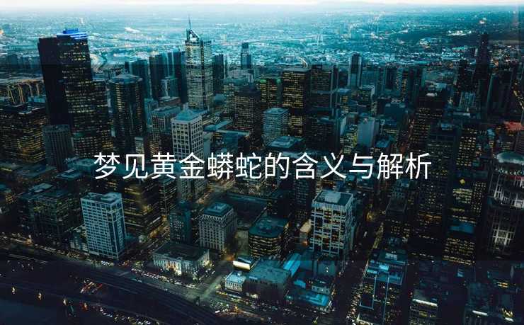 梦见黄金蟒蛇的含义与解析