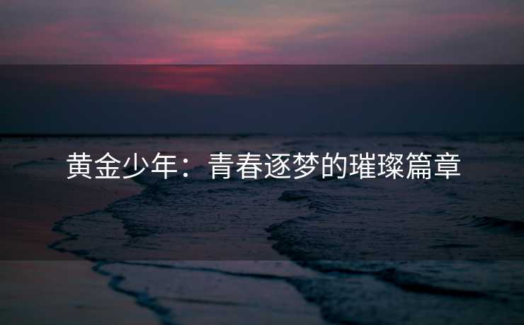 黄金少年：青春逐梦的璀璨篇章