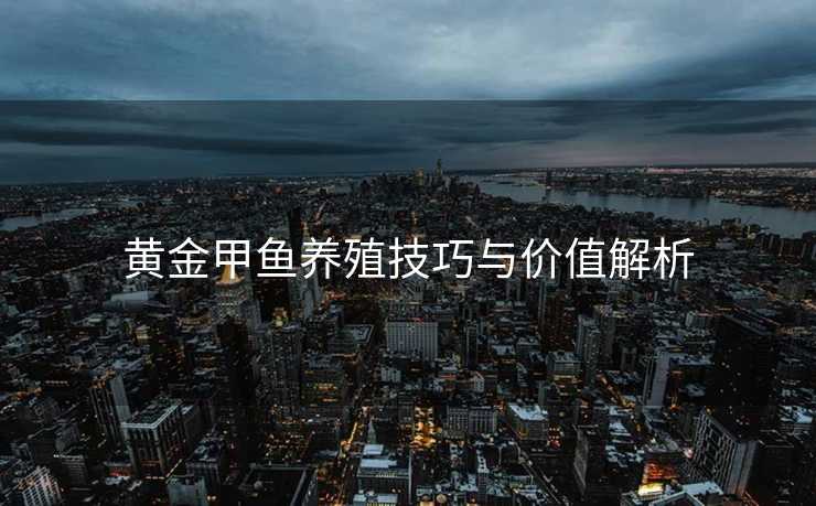 黄金甲鱼养殖技巧与价值解析
