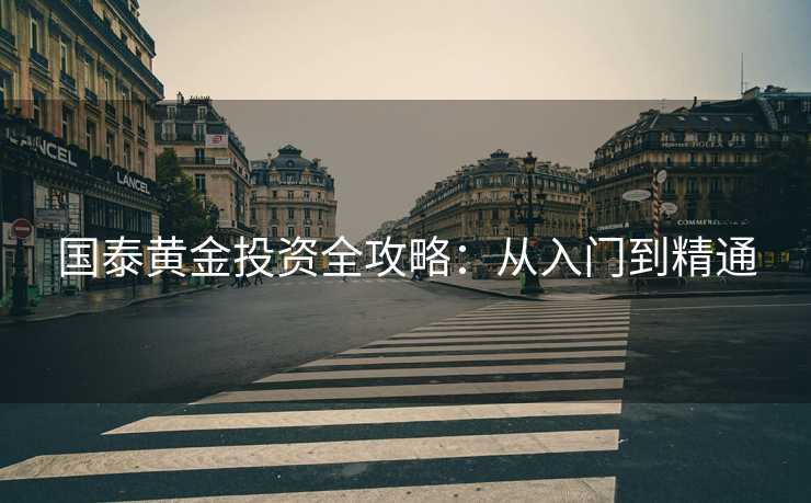 国泰黄金投资全攻略：从入门到精通