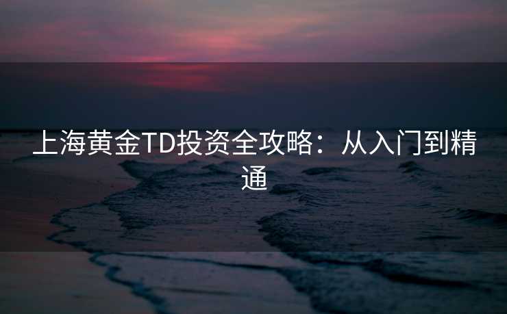 上海黄金TD投资全攻略:从入门到精通 上海黄金TD投资全攻略:从入门到精通