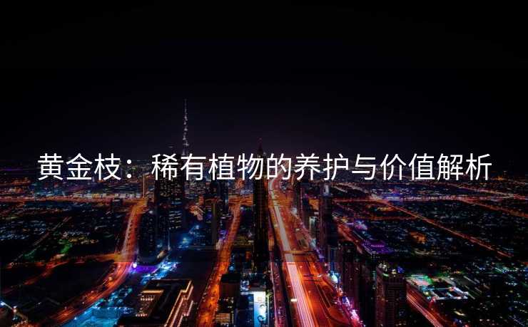 黄金枝:稀有植物的养护与价值解析 黄金枝:稀有植物的养护与价值解析