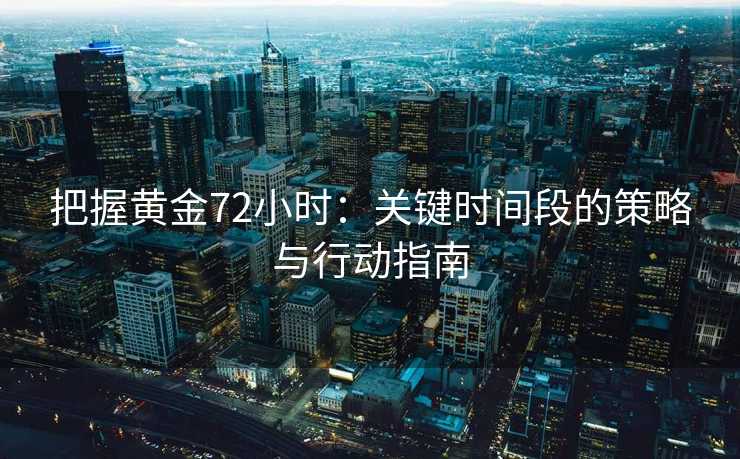 把握黄金72小时：关键时间段的策略与行动指南