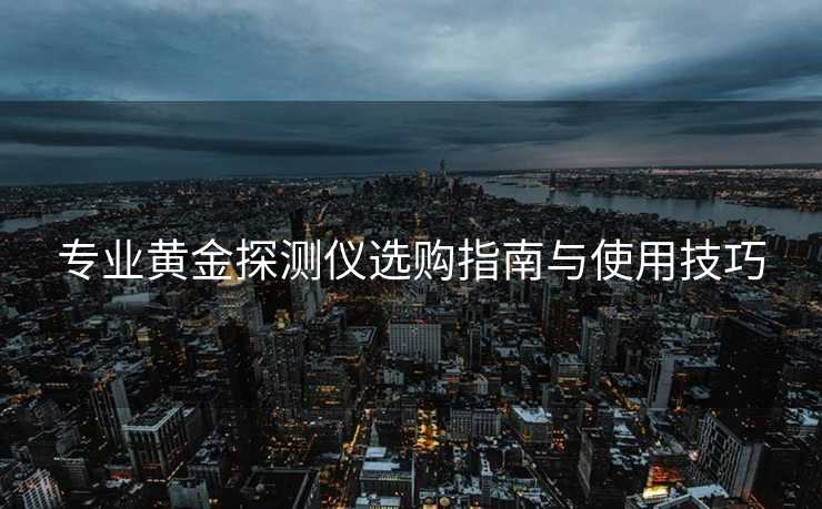 专业黄金探测仪选购指南与使用技巧