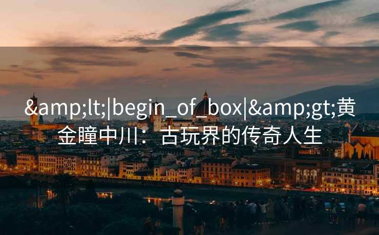<|begin_of_box|>黄金瞳中川：古玩界的传奇人生