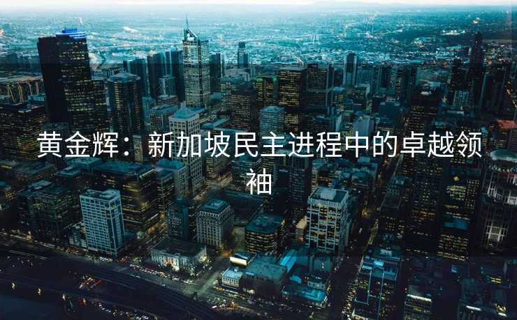 黄金辉：新加坡民主进程中的卓越领袖